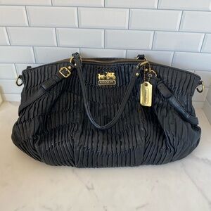 Authentic Coach Gathered Leather Bag